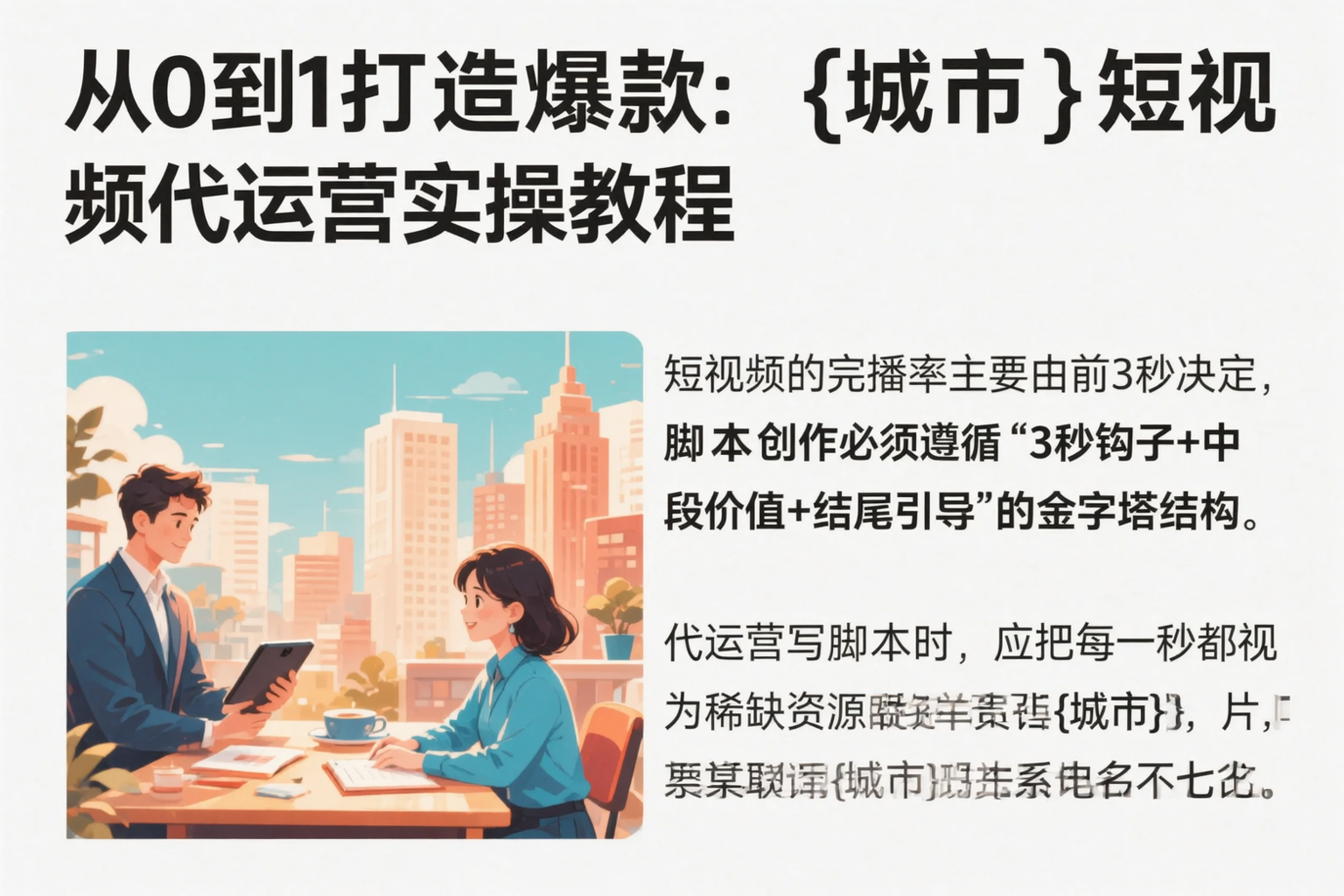 从0到1打造爆款：大连短视频代运营实操教程