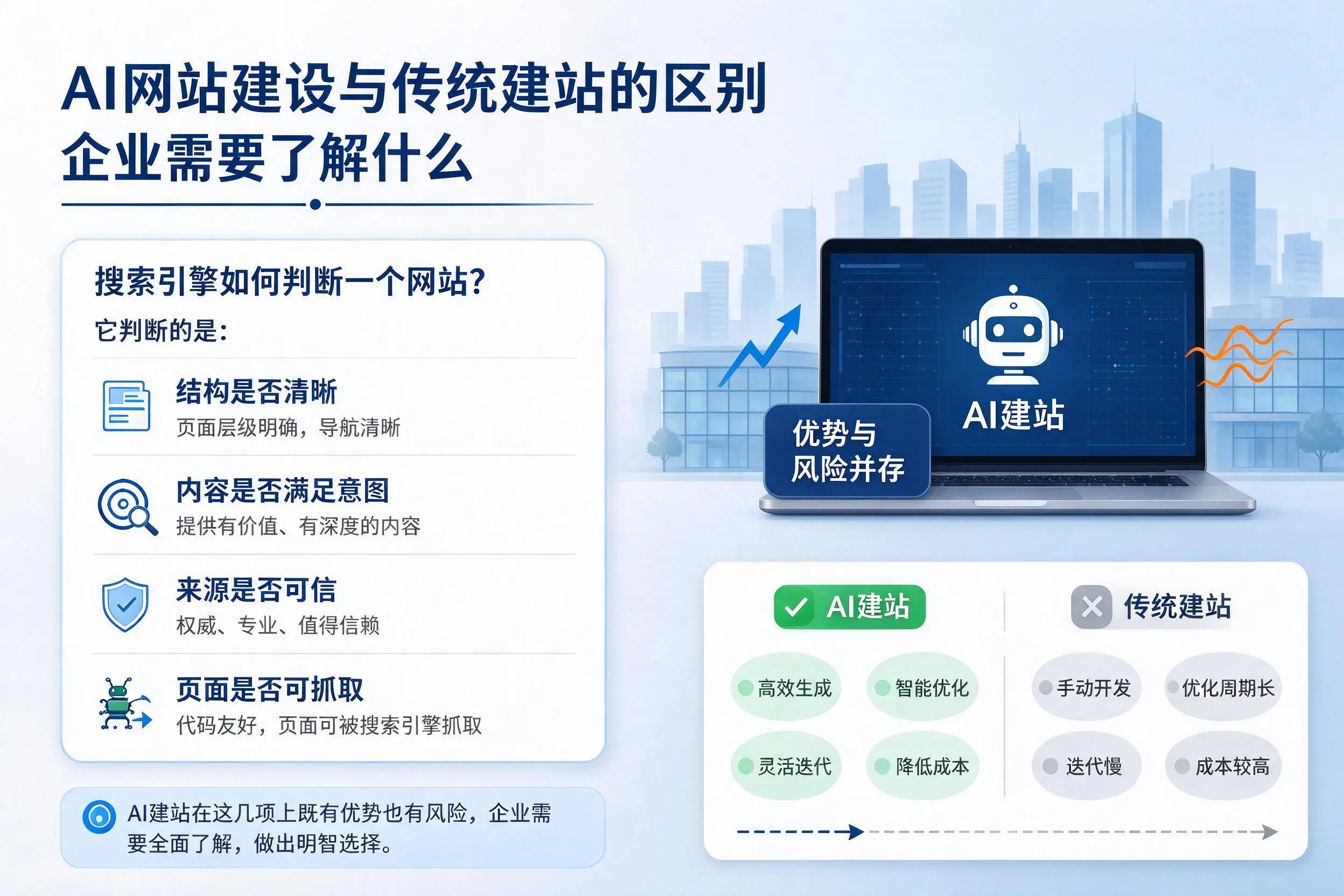 AI网站建设与传统建站的区别，大连企业需要了解什么